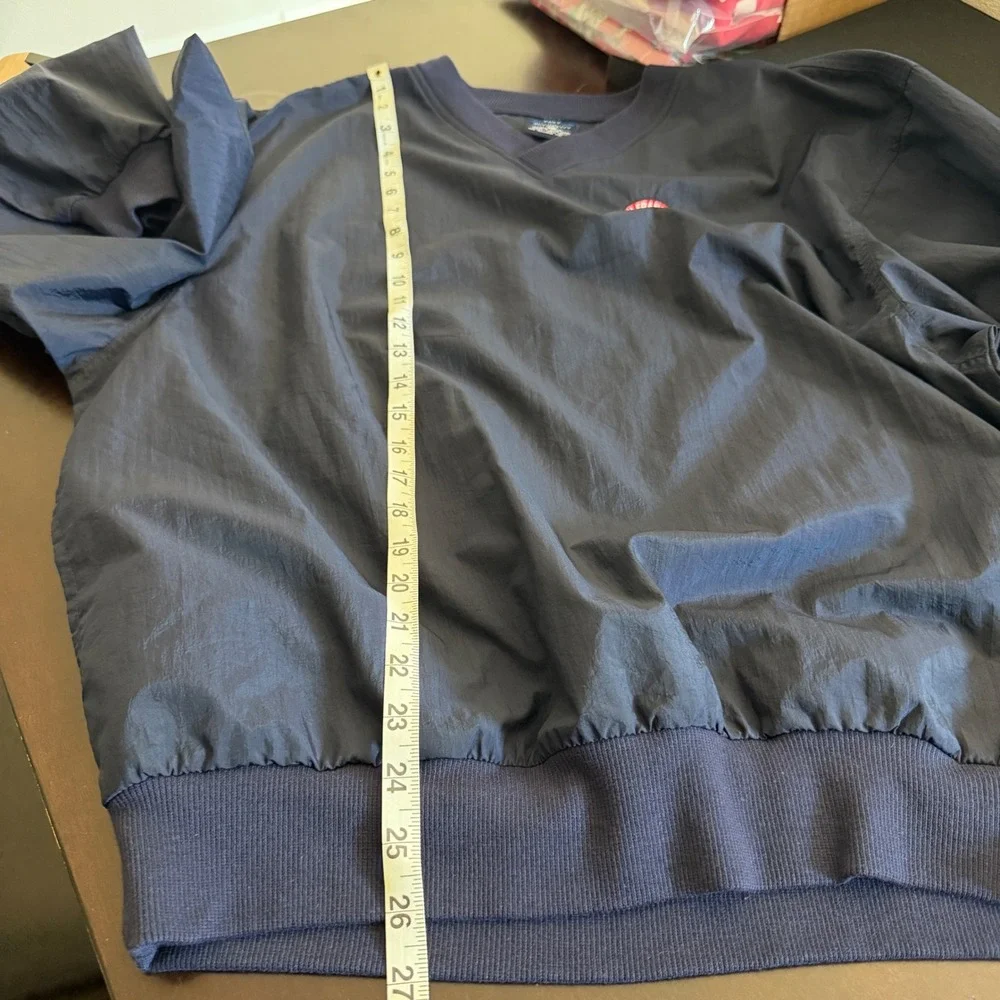 PORT AUTHORITY Mens Windbreaker SCCA Racing Gorpcore Sporty Navy Blue Size M